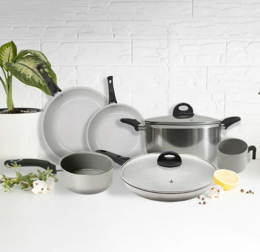 Xtrem Cook Steel Set de Sartenes y Ollas con 6 Piezas