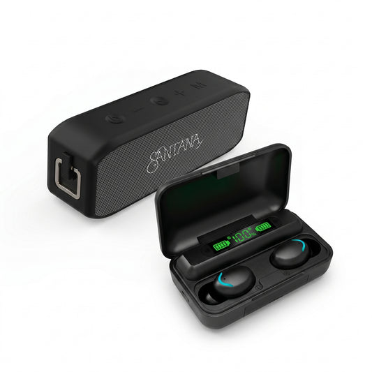 Pack Santana Rio Auriculares + Parlante Bluetooth 5.1