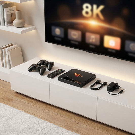 TV Box 8K + Consola Retro 2 en 1 TX9 PRO - 10,000 Juegos + Streaming 4K