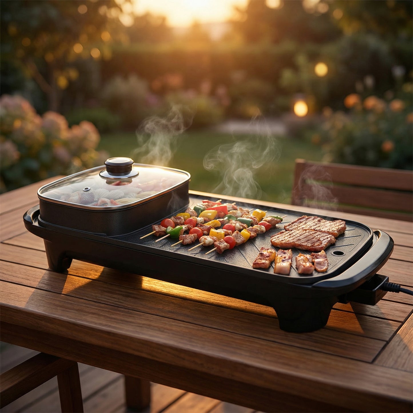 Plancha Eléctrica Zona BBQ + Hot Spot