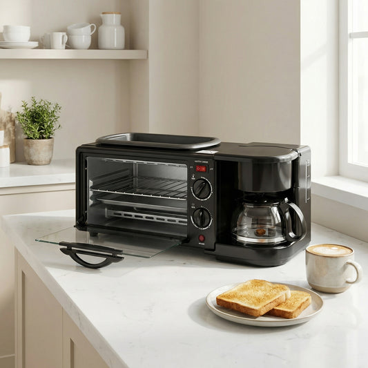 Horno Eléctrico 3 En 1 Cafetera Tostador Horno