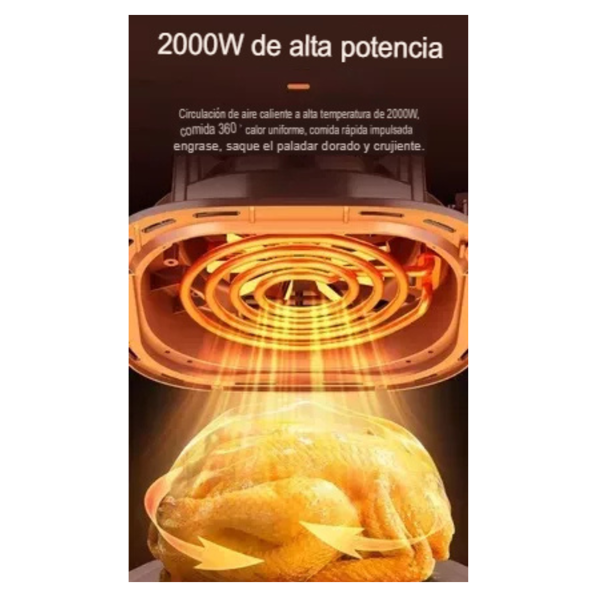 Freidora de Aire Domestica 8 Litros