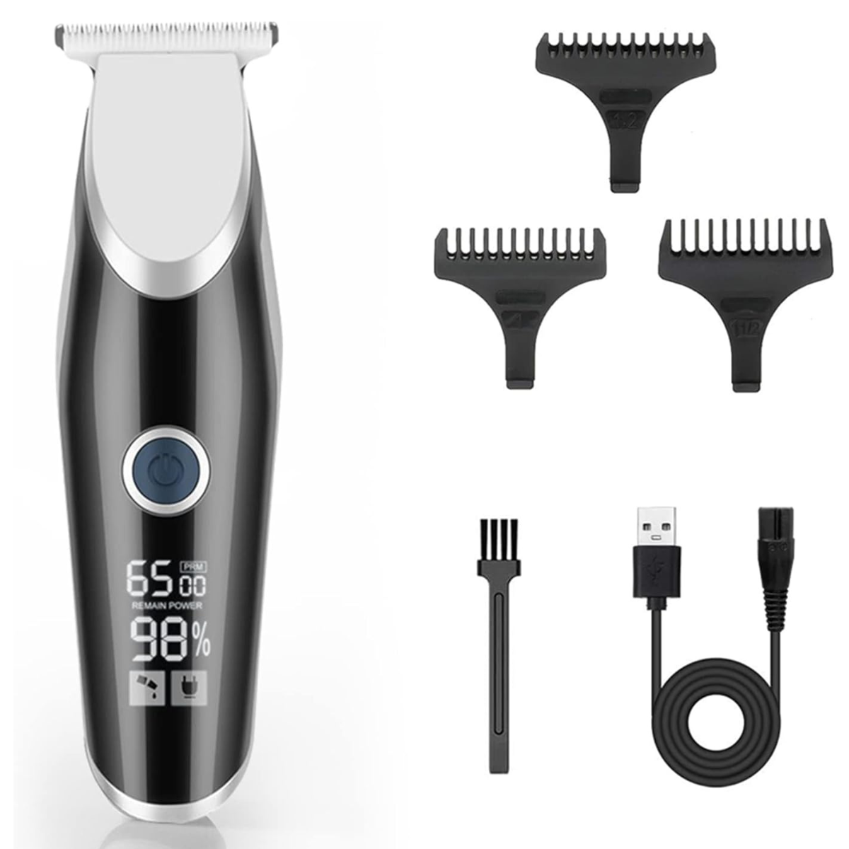 Pack Maquina Afeitadora para Barberia Digital + Mini Afeitadora Portátil Recargable