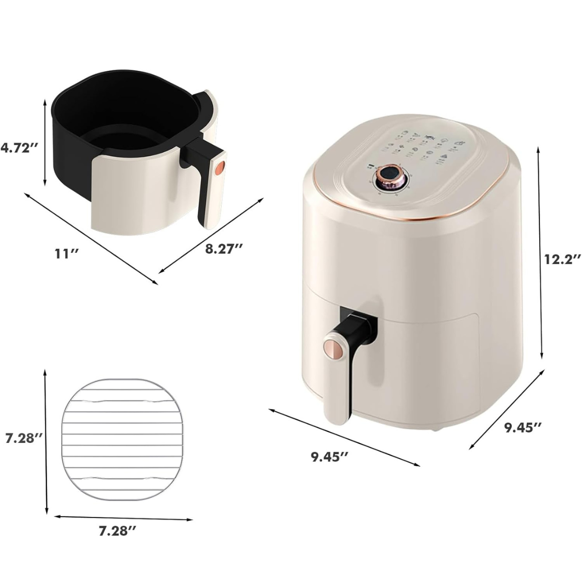 Horno Freidora de Aire Avanzada 5 Litros