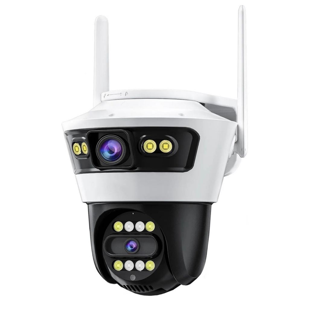 Cámara de Seguridad IP WIFI 5G con Doble Lente Rotación 355 Grados