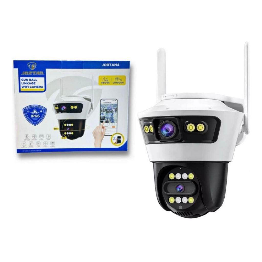 Cámara de Seguridad IP WIFI 5G con Doble Lente Rotación 355 Grados