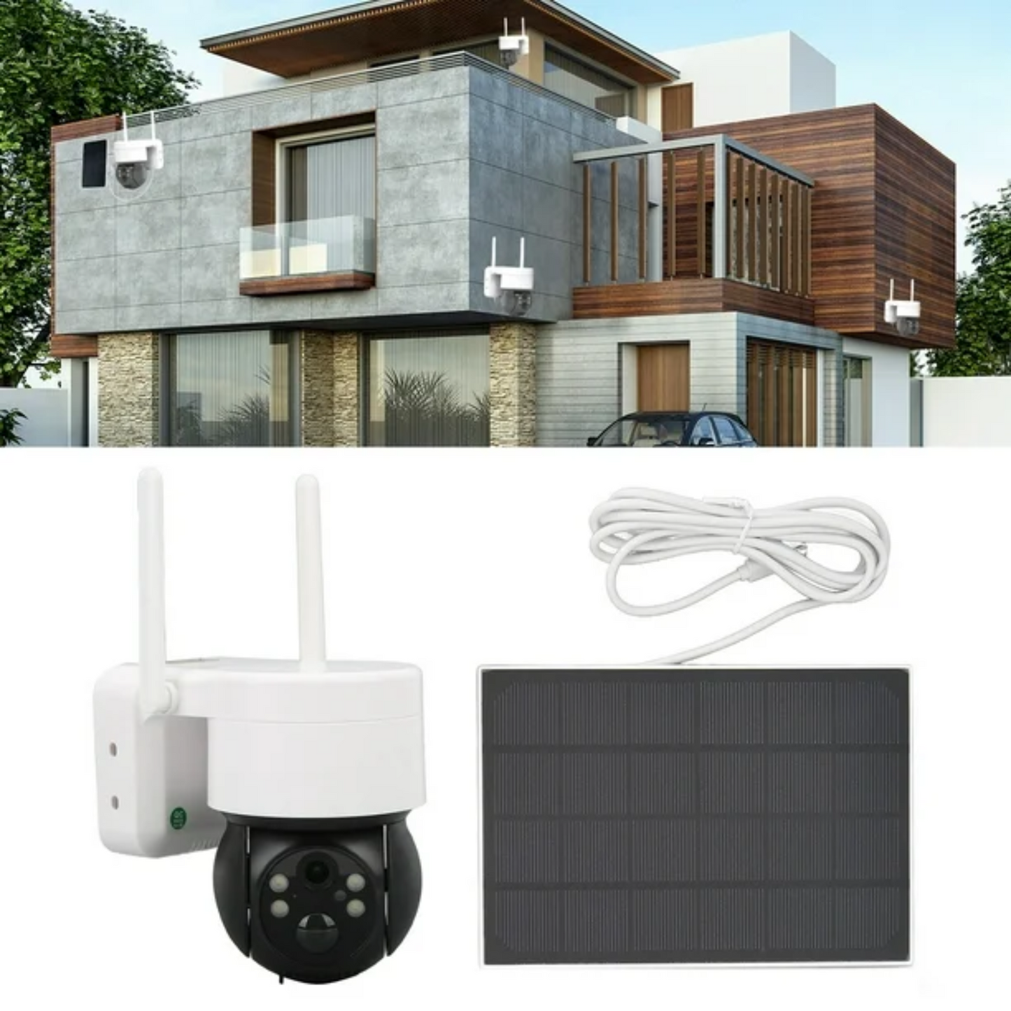 Cámara de Seguridad Solar WIFI Inalámbrica para Exteriores