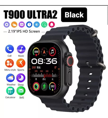 Pack 2 Reloj Inteligente Smartwatch Serie 8 Ultra 2 T800