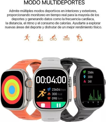 Pack 2 Reloj Inteligente Smartwatch Serie 8 Ultra 2 T800