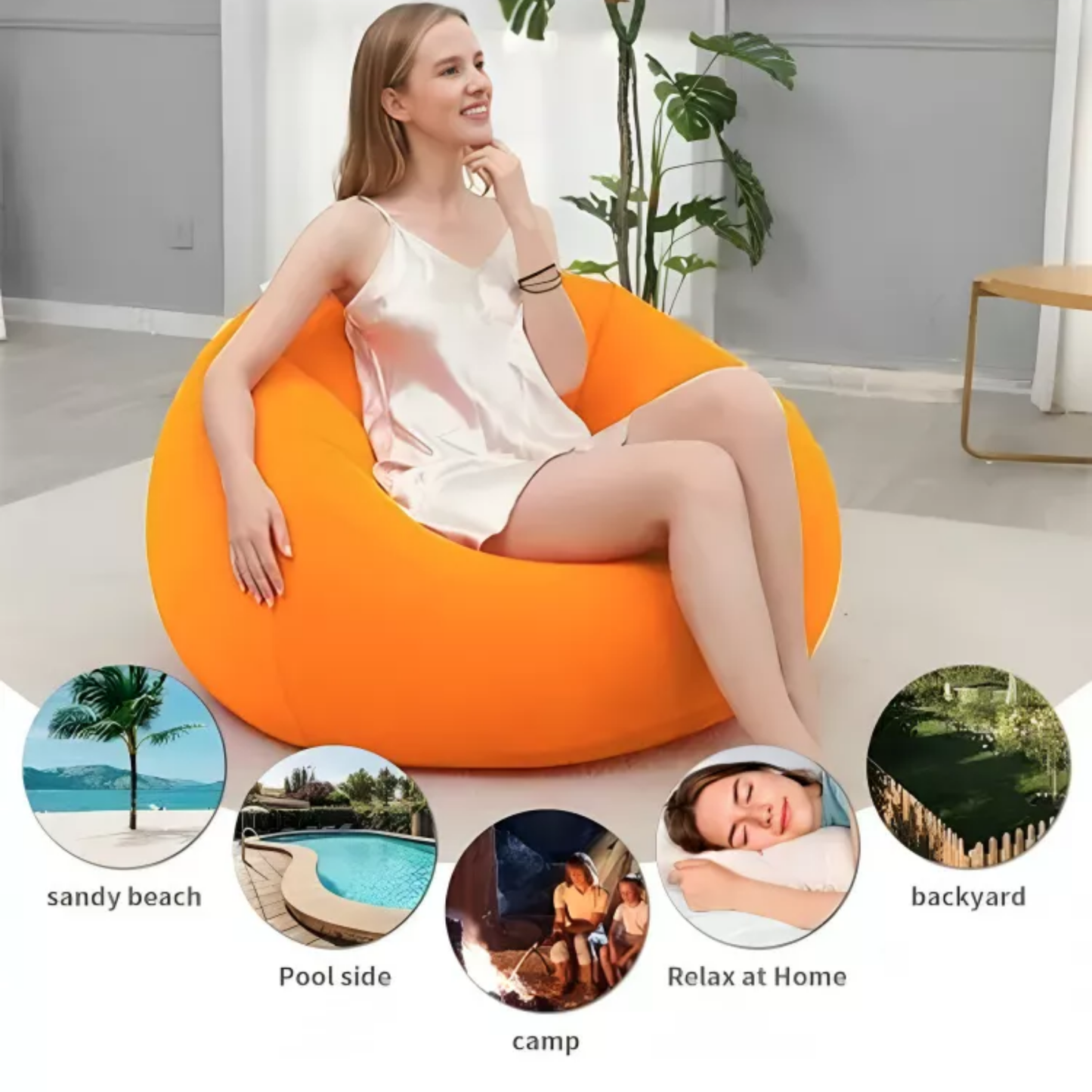 Sillón Inflable Puffs Ergonómico