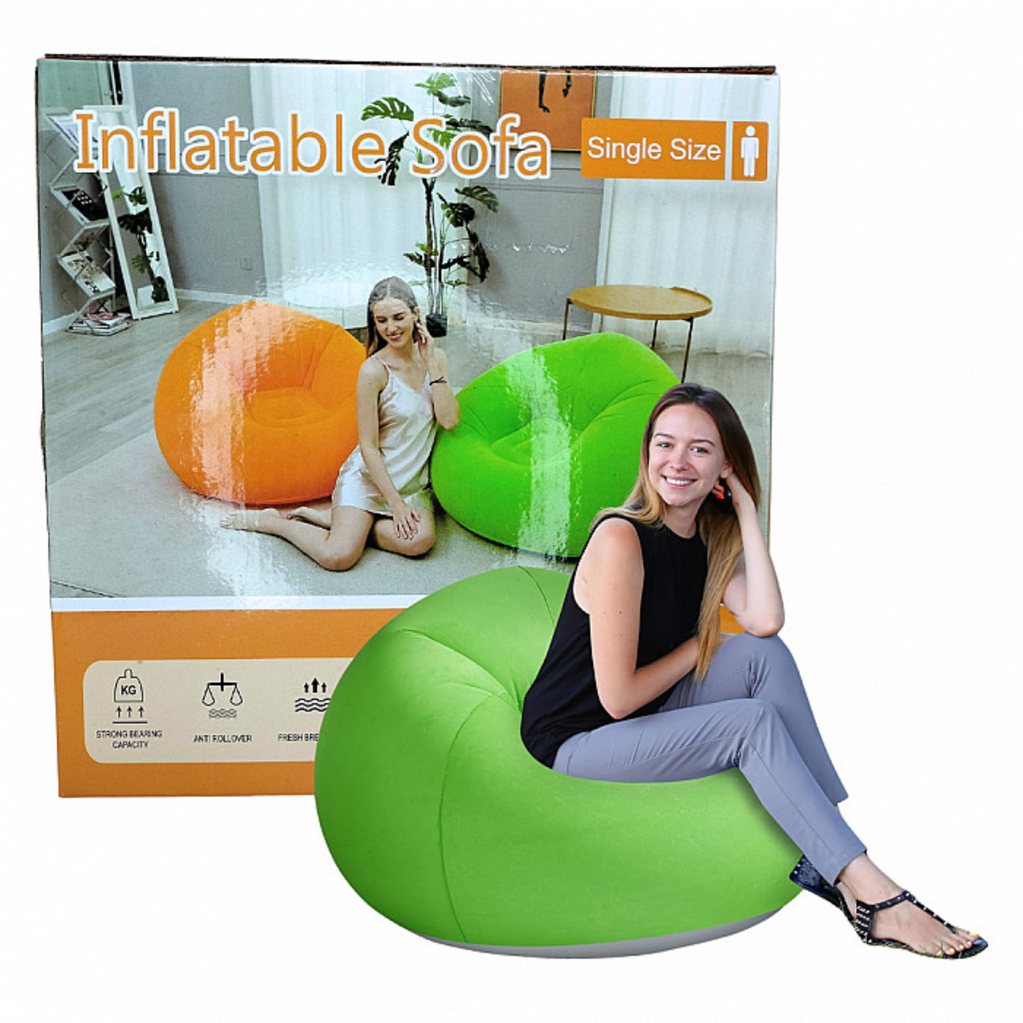 Sillón Inflable Puffs Ergonómico
