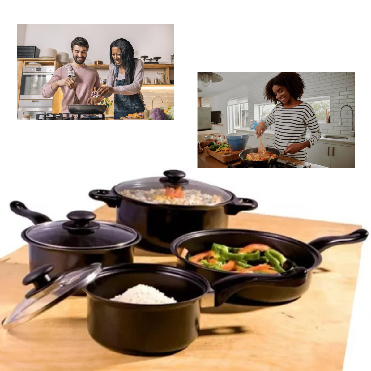 Set de Cocina Ollas Sartenes 10 Pieza