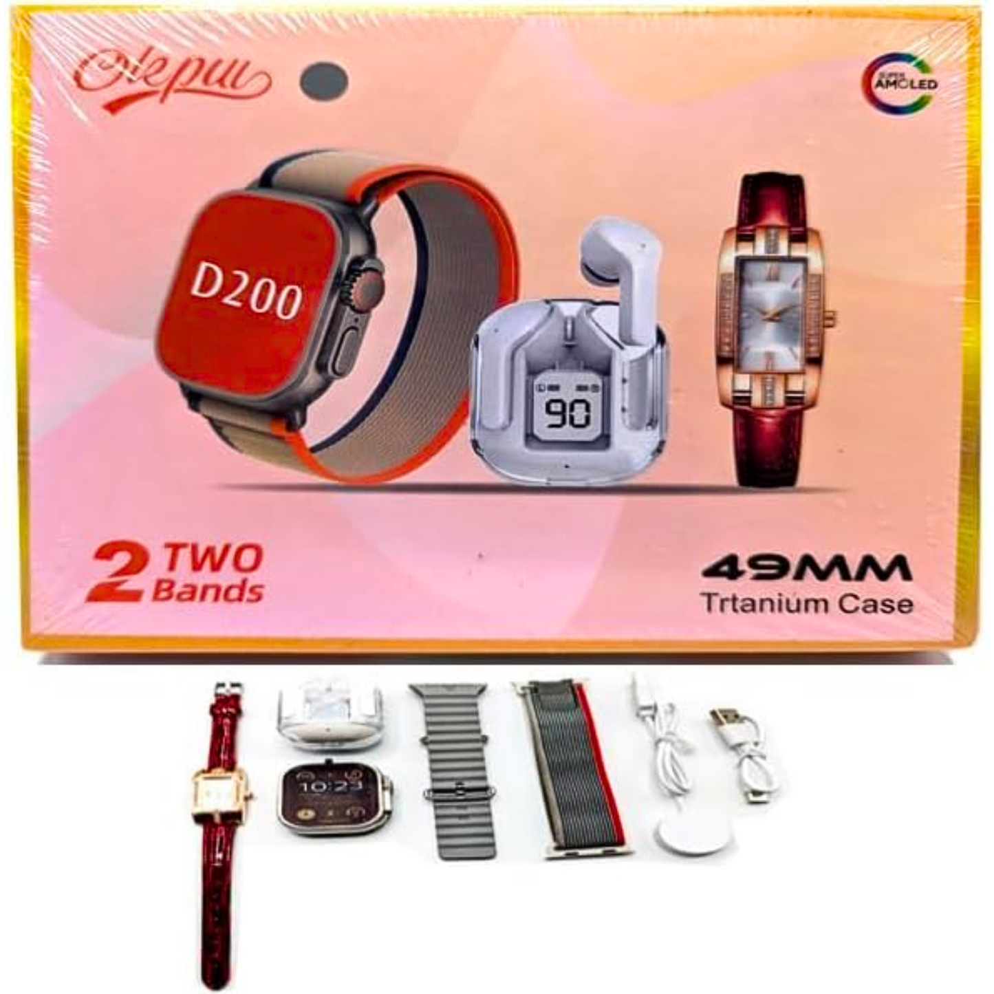 Kit SmartWatch + Reloj Analógico + Audífonos Inalámbricos