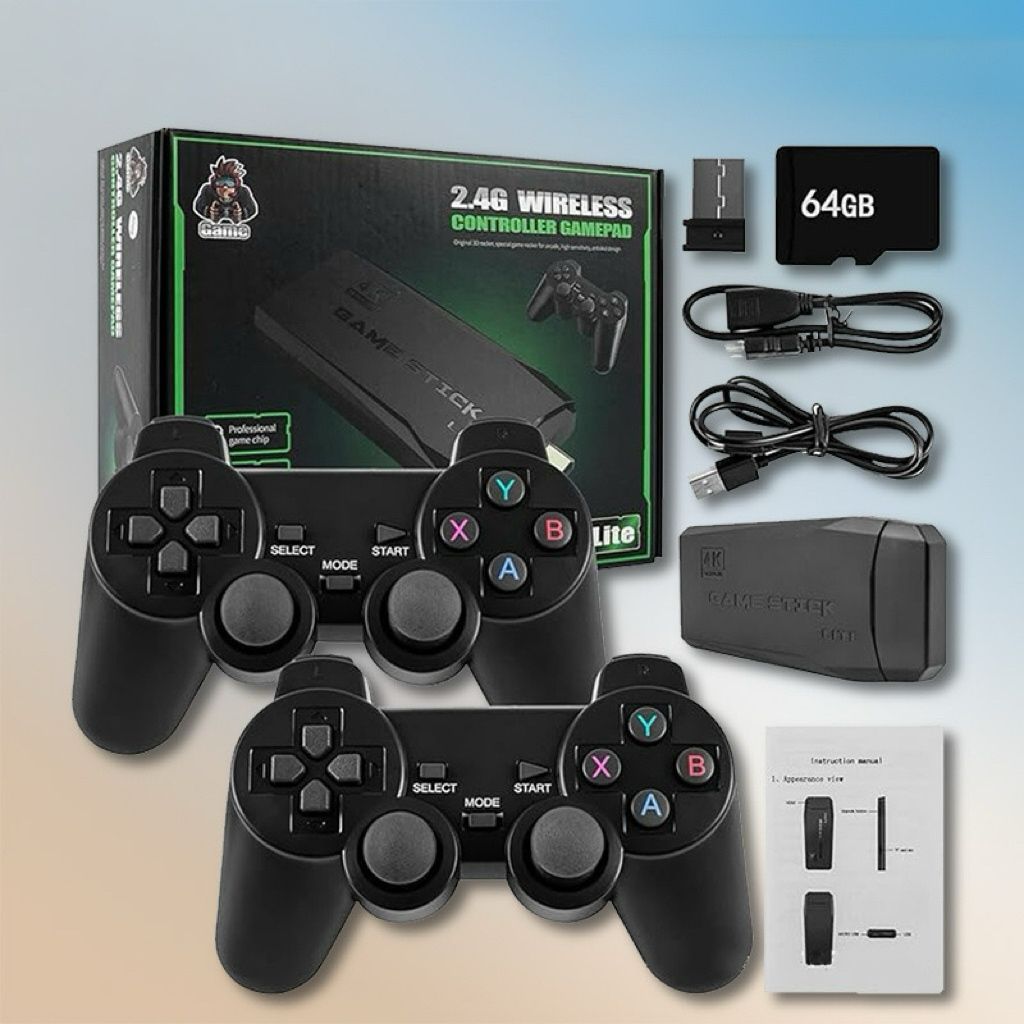 Consola Retro de Videojuegos Game Stick 64GB