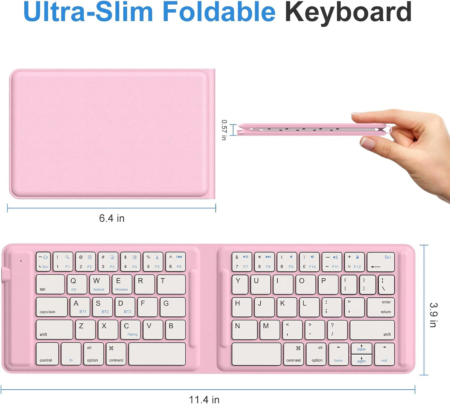 Teclado Bluetooth Plegable Inalámbrico