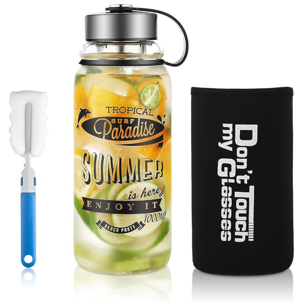 Termo Tapa De Acero Vidrio 1000ml