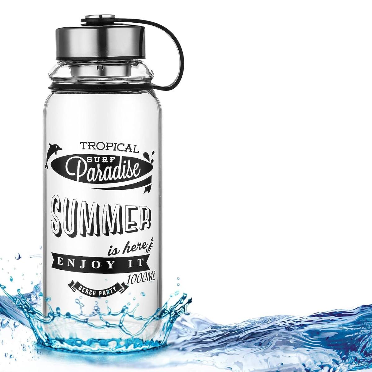 Termo Tapa De Acero Vidrio 1000ml