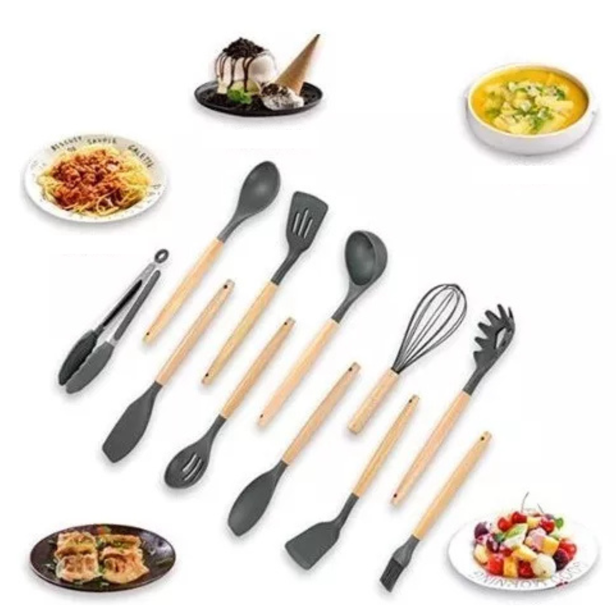 Juego de Silicona 12 Utensilios de Cocina