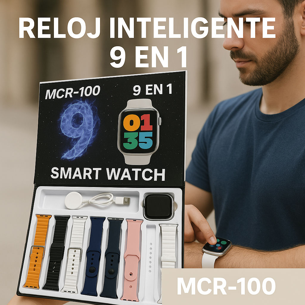 Reloj Inteligente 9 en 1 MCR-100 8 Correas