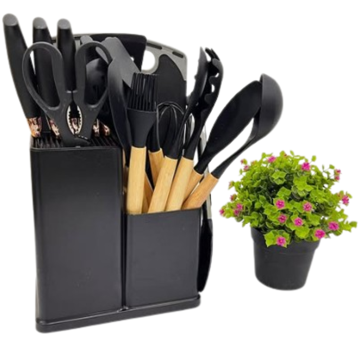 Juego Utensilios 19 Piezas Silicona Antiadherente de Cocina