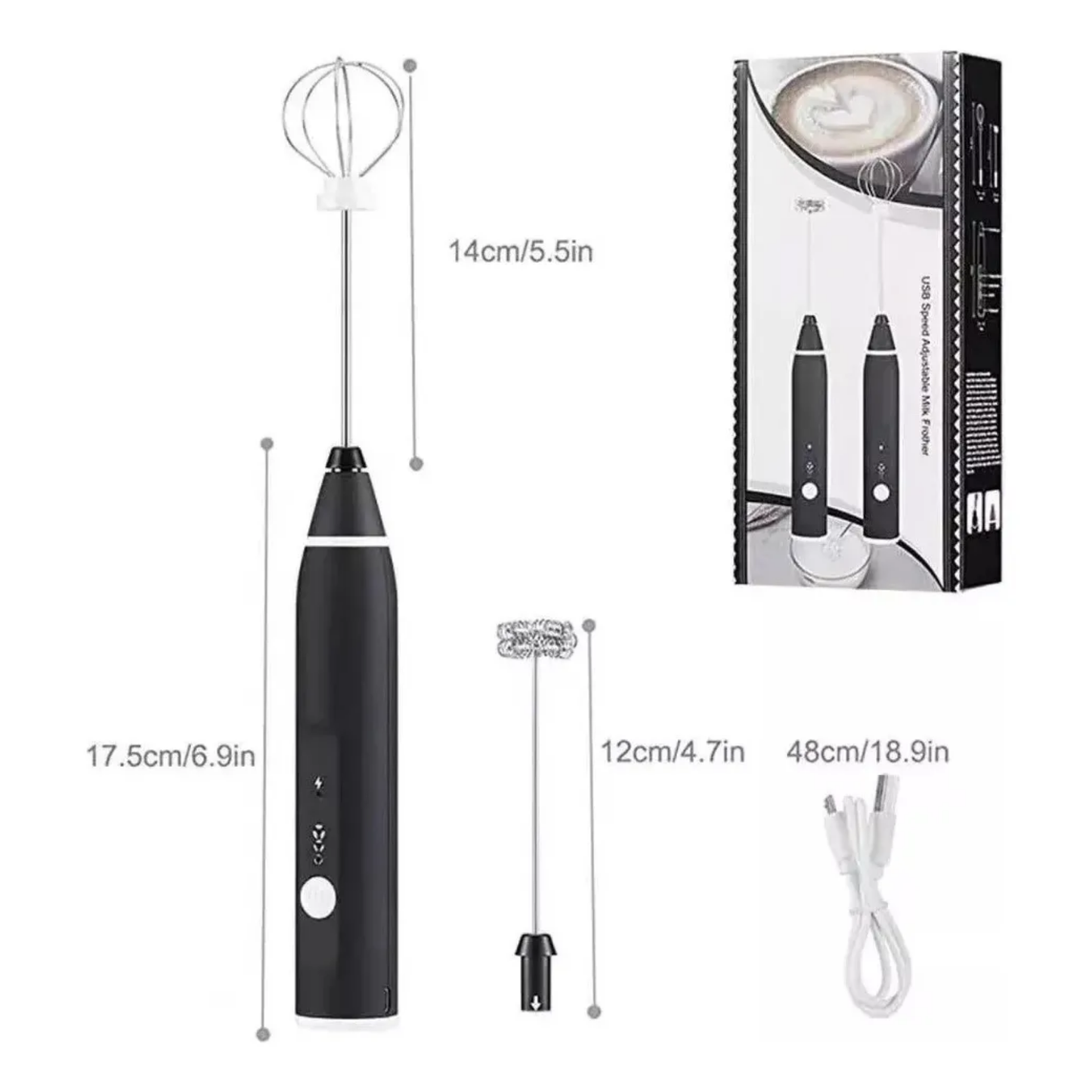 Mini Batidor Revolvedor de Café Recargable