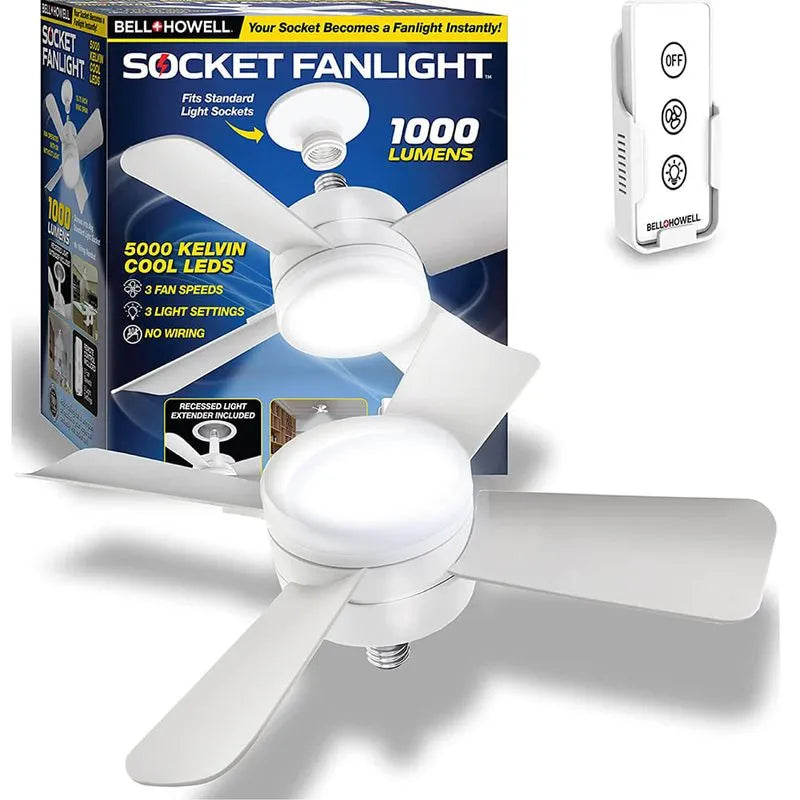 Lampara Con Ventilador De Techo Socket Fan Light