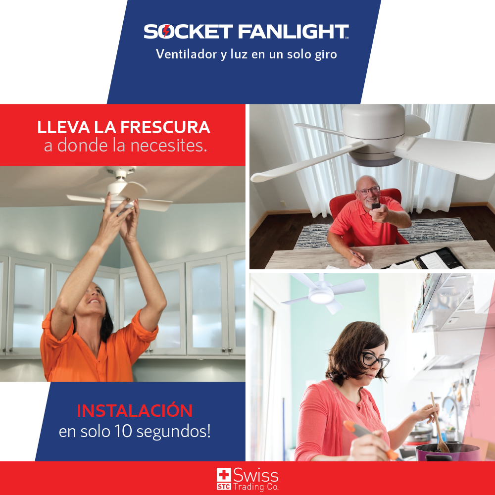 Lampara Con Ventilador De Techo Socket Fan Light