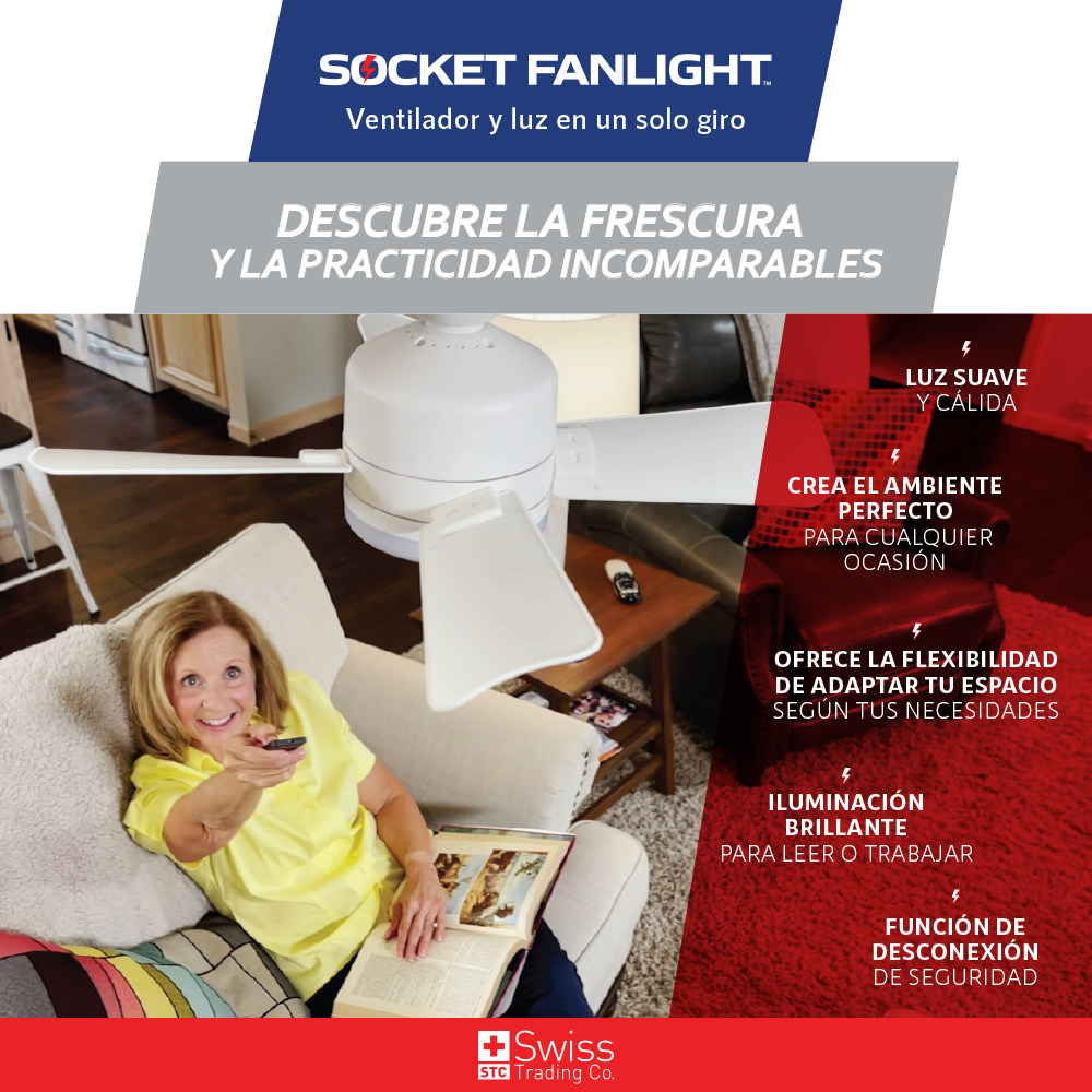 Lampara Con Ventilador De Techo Socket Fan Light