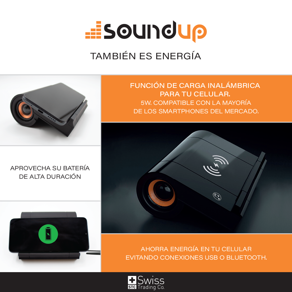 Sound Up Parlante Inalámbrico con Cargador p/ Celular