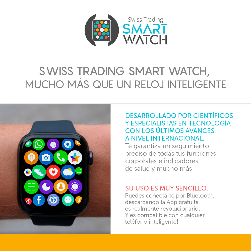Pack Swiss Trading Smart Watch Reloj + Santana Rumba Auriculares Bluetooth 5.1