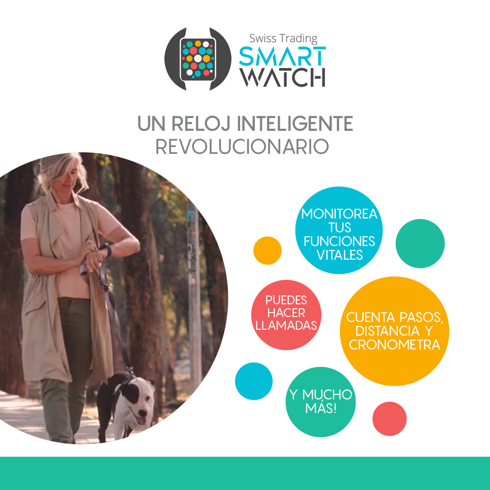 Smart Watch Reloj Inteligente Multifunción 1 Und.