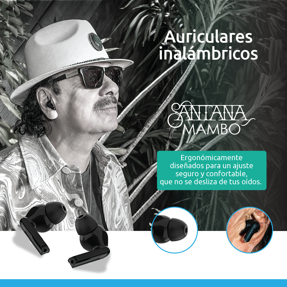 Pack Santana Mambo Auriculares Inalámbricos + Parlante Bluetooth 5.3