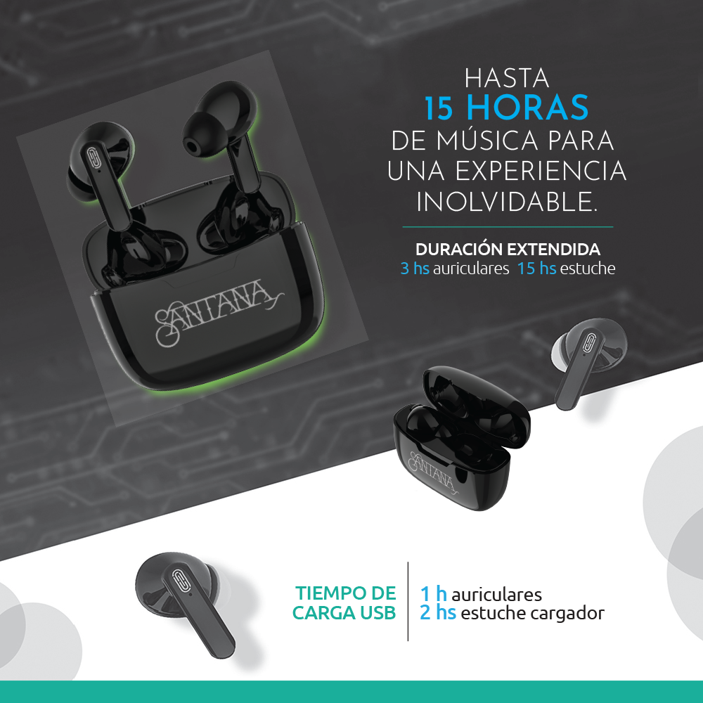 Pack Santana Mambo Auriculares Inalámbricos + Parlante Bluetooth 5.3