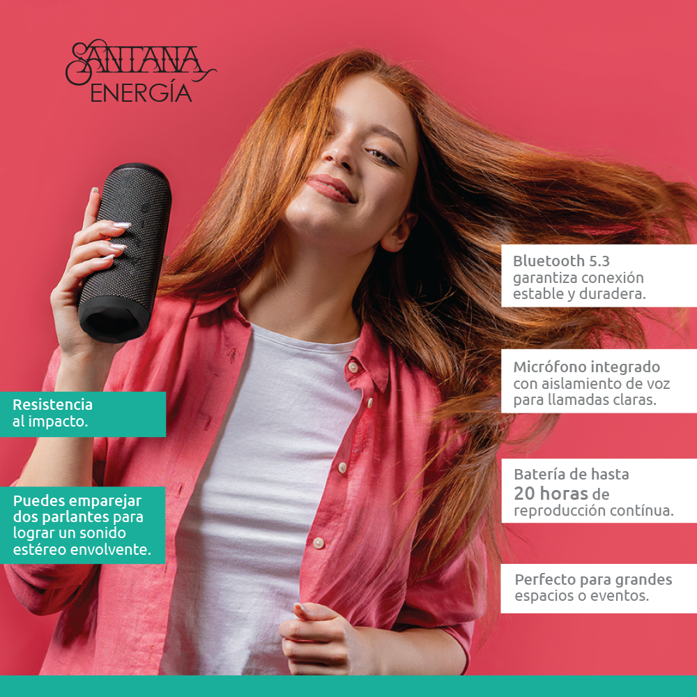 Pack Santana Mambo Auriculares Inalámbricos + Parlante Bluetooth 5.3