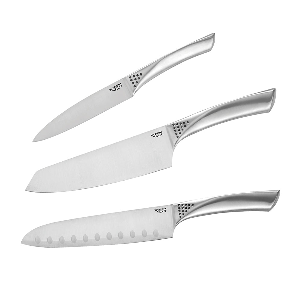 Xtrem Cut Set de 3 Cuchillos Acero c/Mango Ergonómico