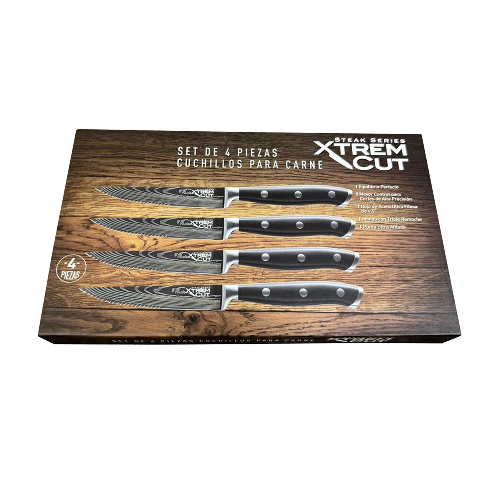Xtrem Cut Steak Series Set 4 Cuchillos p/Carne