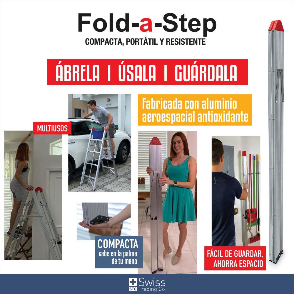 Fold a Step Escalera Profesional Plegable 5 Escalones