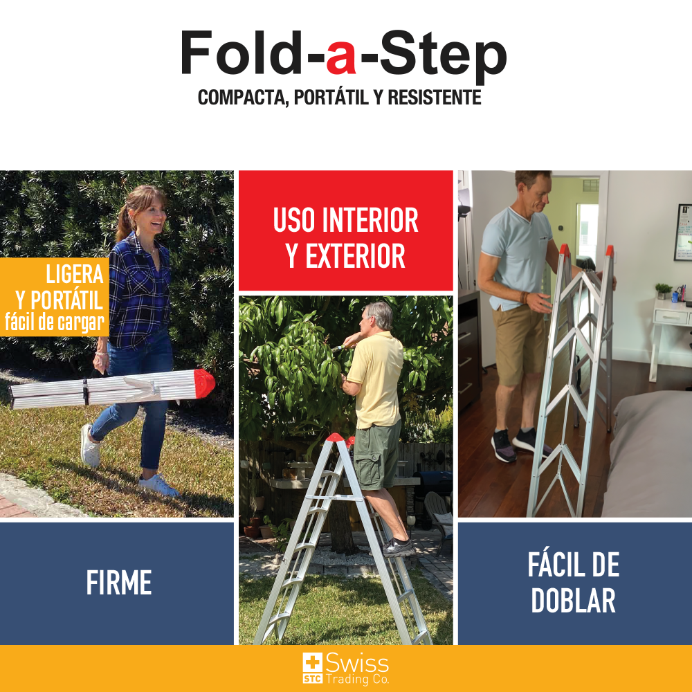 Fold a Step Escalera Profesional Plegable 5 Escalones