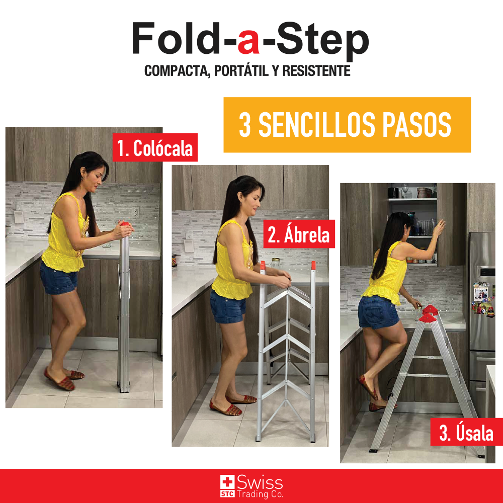 Fold a Step Escalera Profesional Plegable 5 Escalones