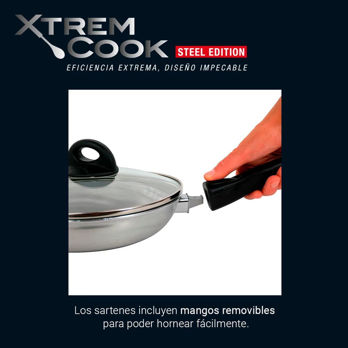 Xtrem Cook Steel Set de Sartenes y Ollas con 6 Piezas