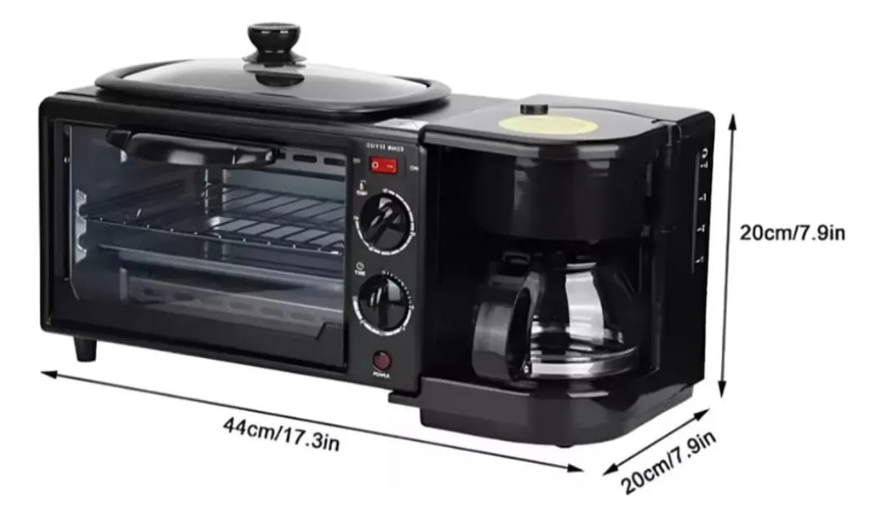 Horno Eléctrico 3 En 1 Cafetera Tostador Horno