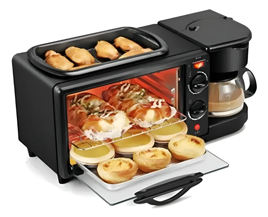Horno Eléctrico 3 En 1 Cafetera Tostador Horno
