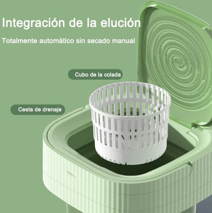 Lavadora Portátil Plegable 10 Litros Color Verde