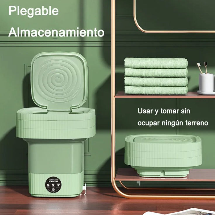 Lavadora Portátil Plegable 10 Litros Color Verde