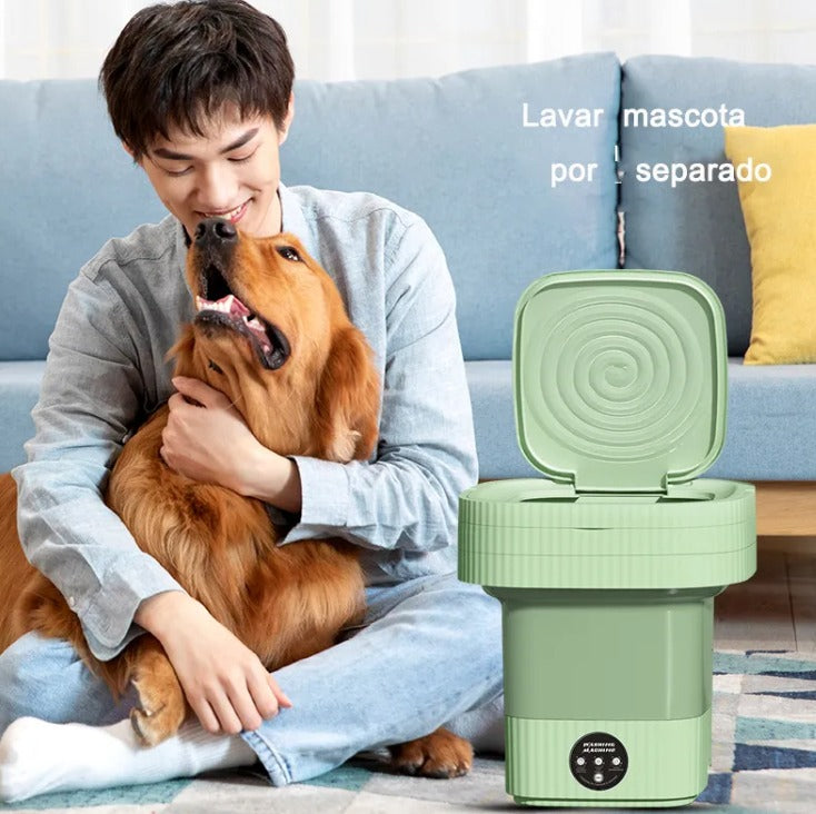 Lavadora Portátil Plegable 10 Litros Color Verde