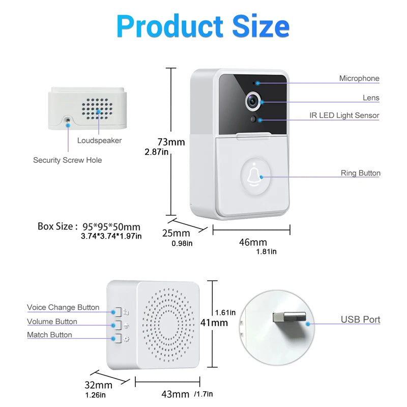 Timbre Inalámbrico con Camara Wifi
