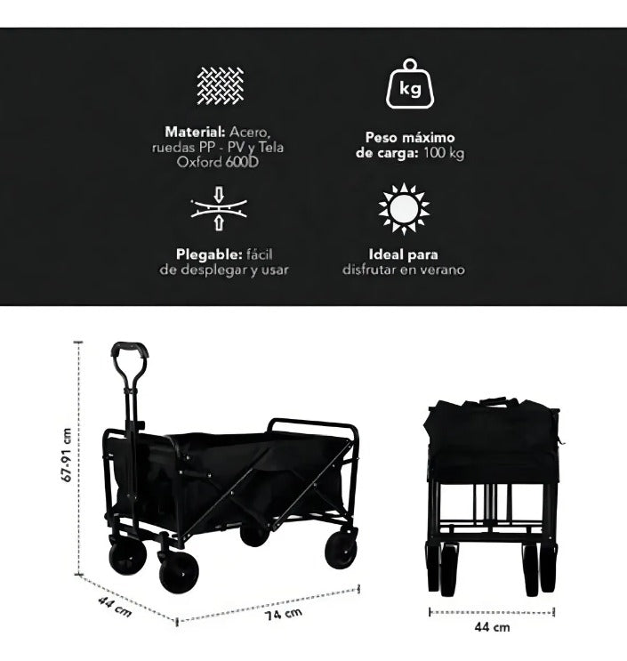 Carrito para Compras y Camping Plegable