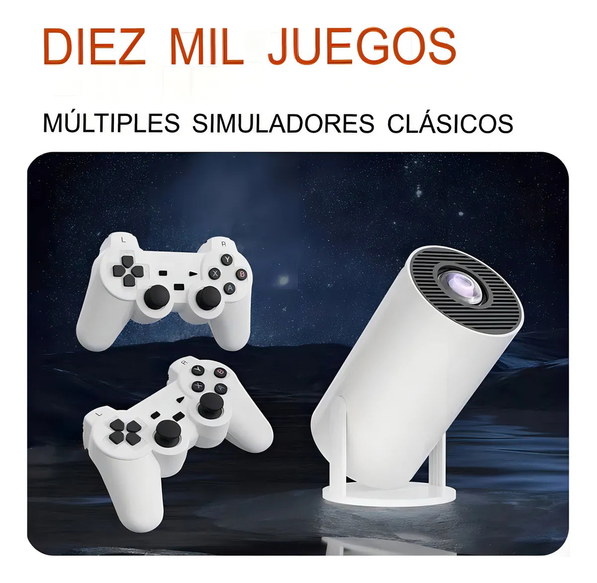 Mini Proyector 2 en 1 Wifi BT Controles