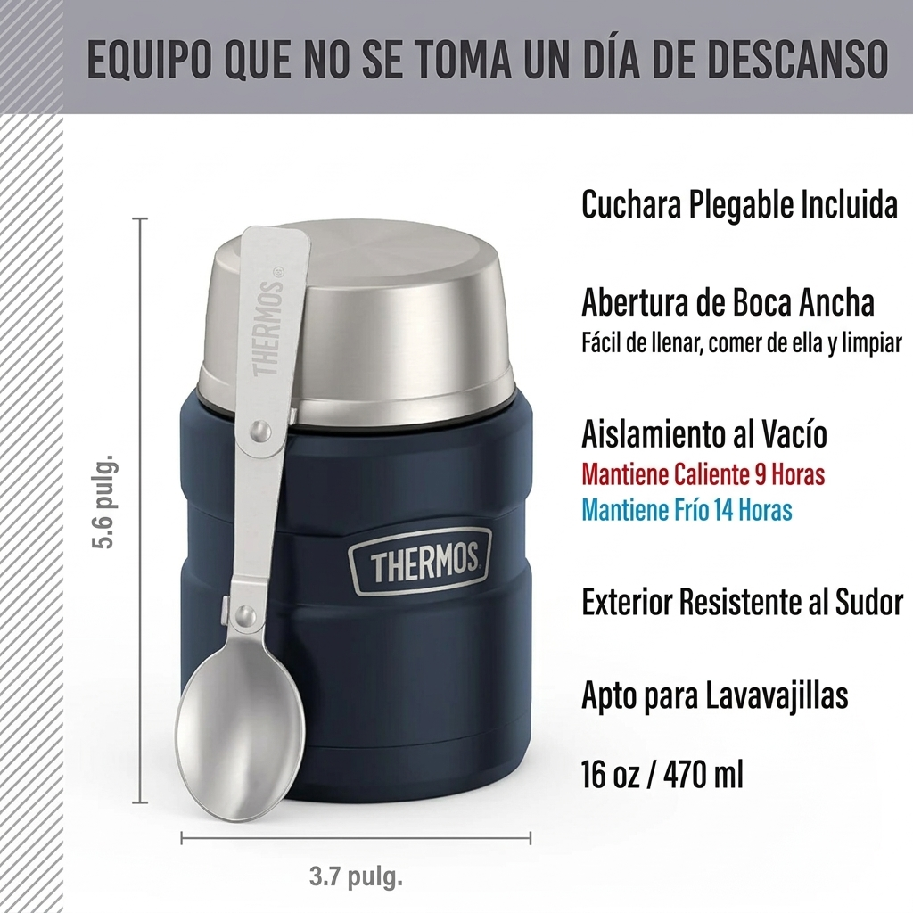 Termo Comida Cuchara Acero Inoxidable