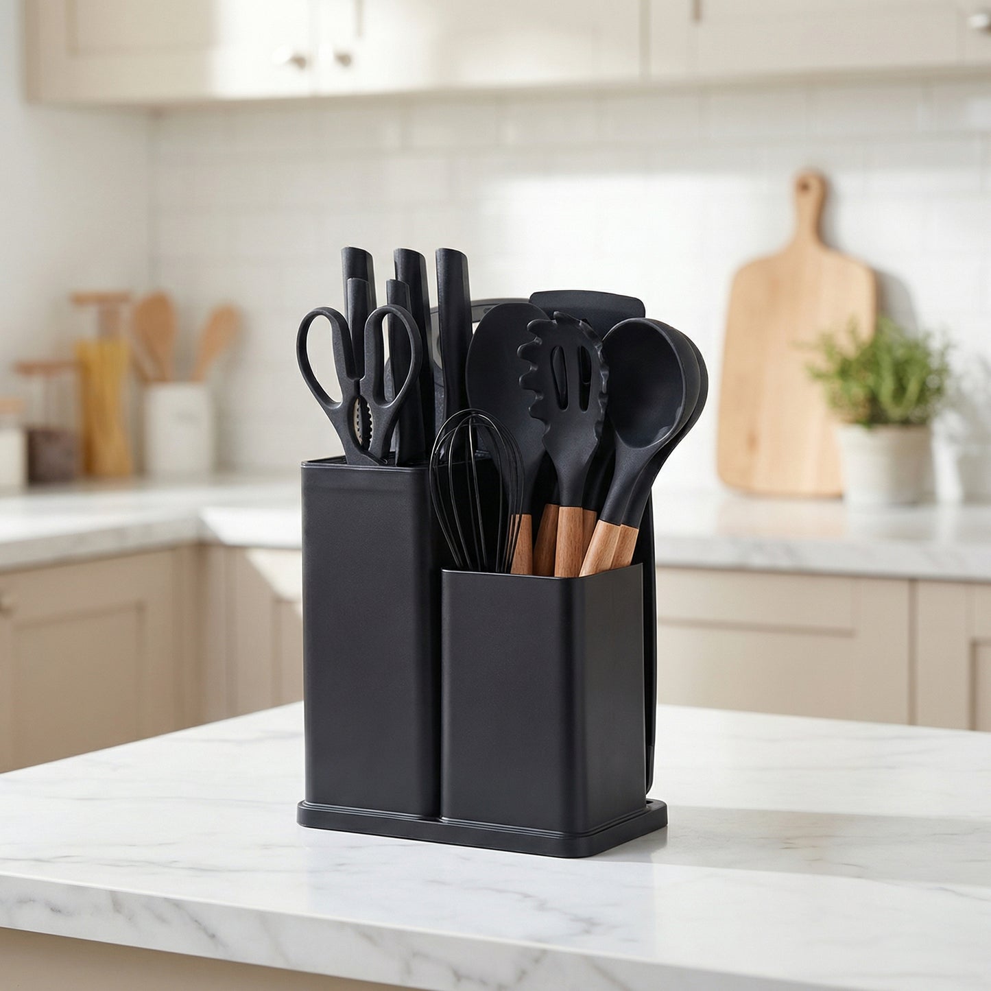 Juego Utensilios 19 Piezas Silicona Antiadherente de Cocina